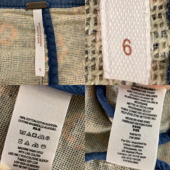 Free People Floral Print Blazer Jacket 6 Faded Blue Floral - Picture 7 of 14